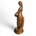 Vintage French Spelter Statue    la Gr  ce De Dieu    20    Tall     Bronzed Finish Rare