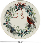 Lenox Classic Pack Of 6 Winter Greetings 10 5  Dinner Plate Set 24k Gold Rim New