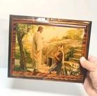 Vintage Lacquered Wood Jesus Resurrection Tomb Mary Magdalena Warner Sallman Art