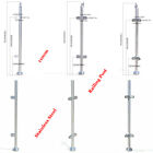 High Glass Balustrade Railing Post 110cm Glazing 316  Stainless Steel Handrail