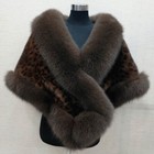 Women s Fur Shawl Coat Mink Fur Fox Fur Collar Dress Cheongsam Cloak Thickened