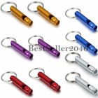 12pcs Mixed Aluminum Emergency Survival Whistle For Camping Hiking Outdoor Tool