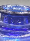 Antique Cobalt Blue 2  Square Inkwell  20z  Vintage Nice Condition Bottle