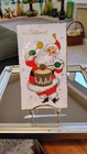 Vintage Mid Century Christmas Greeting Card Cute Atomic Santa Claus 