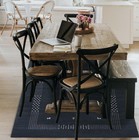 Traditional Hand Loomed Carpet 4 10  X 7 8  Dark Navy Oriental Area Rug