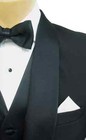 Men s Black Tuxedo Jacket One Button With Satin Shawl Lapels Wedding Prom Mason