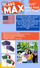 12pc Pack Of France 12x18in Handheld Country Stick Flags
