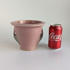 Vintage  Roseville Pottery  - Tuscany Pattern - Flower Pot  Vase  Mottled Pink