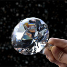 3  80mm Large Glass Diamond Ring Paperweight Wedding Decoration Valentine s Gift