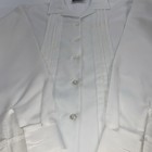 Southern Lady Long Sleeve Dress Blouse White Button Up Size Med Euc