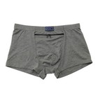 Mens Solid Boxer Brief With Hidden Pocket Underwear Shorts Breathable Soft Comfy