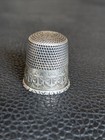 Antique Sterling Silver Anchors Thimble By Waite Thresher Co Circa 1890s Size 11
