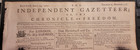 Rare The Independence Gazzette the Chronicle Of Freedom  Sept 24th  1787