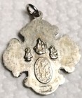 4 Way Cross Catholic Medal Sterling Silver Saint Christopher Joseph Mary Jesus 