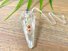 Chakra Clear Quartz Pendulum Reiki Chakra Dowsing Pendulum Crystal Healing S