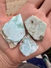 Lot Of 3 Small Larimar Slabs From The Dominican Republic   42 Grams