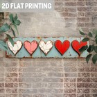 2d Rustic Love Hearts Metal Wall Art Sign Farmhouse Decor  Valentine s Day Gift