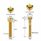 Titanium Bolt M5 m6x10 15 20 25 30 35 40 50 60 70 80mm Chamfered Head Torx Screw