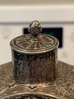 German Silver Embossed Tea Caddy