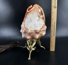 Vintage Italian Hand Carved Cameo Shell Woman Profile Lamp 