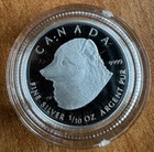 2004 Canada 1 10 Oz Fine Silver Coin - Arctic Fox From Fractional Set Coin Only