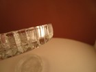 Vintage Set Of 3 Ribbed Clear Glass Drink Coasters