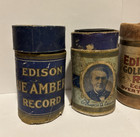 Antique Lot Of 6 Edison Blue Amberol Cylinder Records 