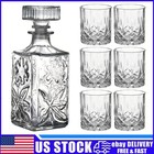 Liquor Whiskey Decanter Vintage Glass Crystal Bottle Wine Stopper Bar Scotch Rum