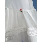Vintage Girls White Lace Tulle Tiered Tutu Slip Dress Rosebud 3t Nice Condition 