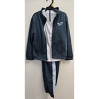 Reebok Boys 3-piece Tracksuit Set Jacket T-shirt Joggers Blue White Size 6