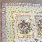 Vtg Handmade Bear Baby Quilt Pattern Nursery Bears Bees Lady Bugs Hearts Fun Euc