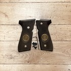 Wood Grips Fits Beretta 92 92fs 96 Full Size Checkered Medallion With Screws