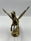 Vintage Solid Brass Pegasus Statue Winged Horse Figurine Mid Century   