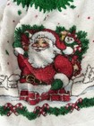 Vtg Kitchen Dish Towel With A Crochet Top   Santa Christmas 