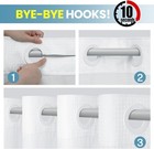 No Hook Waffle Shower Curtain 71x74 With Snap In Liner Set For Bathroom White