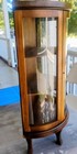 Vtg Miniature Curio Cabinet - Tabletop Countertop Display Curved Glass 22  5  