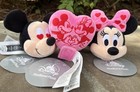 Disney Parks Create Headband Ears Mickey Minnie Valentines Heart 3 Pc Plush Set