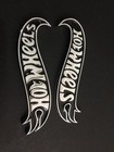 New Hot Wheels Edition Deck Lid Chrome Black Emblem Badge -pair