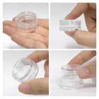 50 Pack 3g 3ml Cosmetic Small Sample Plastic Jars Clear Cream Makeup Bpa Free  