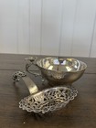 Continental 800 Silver Cup And Reticulated Spoon  5 36 Ozt