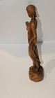  Antique Chinese Natural Boxwood Carved Beauty Statue Sculpture With Patina