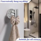2 Pack Shine Bathroom Towel Hooks Wall Mount Glitter Hooks Sparkle Silver Tow   