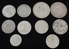 Lot Of 10 Old Foreign Silver Coins