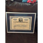 Vintage 1967 New York Central Railroad 100 Share Stock Certificate Framed Art