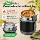 10oz Soup Thermo For Hot Food Kids Insulated Jar thermo 10oz  Black