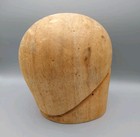 Vintage Wooden Hat Mold Primitive Millinery Hatters Block Form Balsa  Wood Head