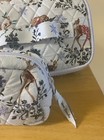 Vera Bradley Holiday Deer Quilted Cosmetic Bag Set Of 3 With Transparent Case