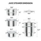 Universal Stainless Steel Steam Juice Extractor  8 5 Quart For All Stovetops New
