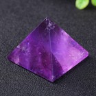 Natural Purple Amethyst Quartz Crystal Pyramid Chakra Healing Energy Stone Tower