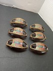 Vtg Terra Sancta Guild 1969 Napkins Holders Rejoice And Be Glad Brass Lot Of 6